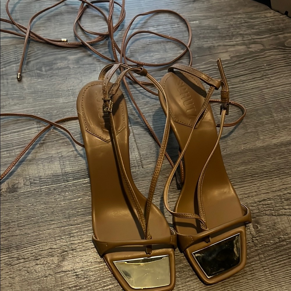 Elegant Brown Strappy Heels